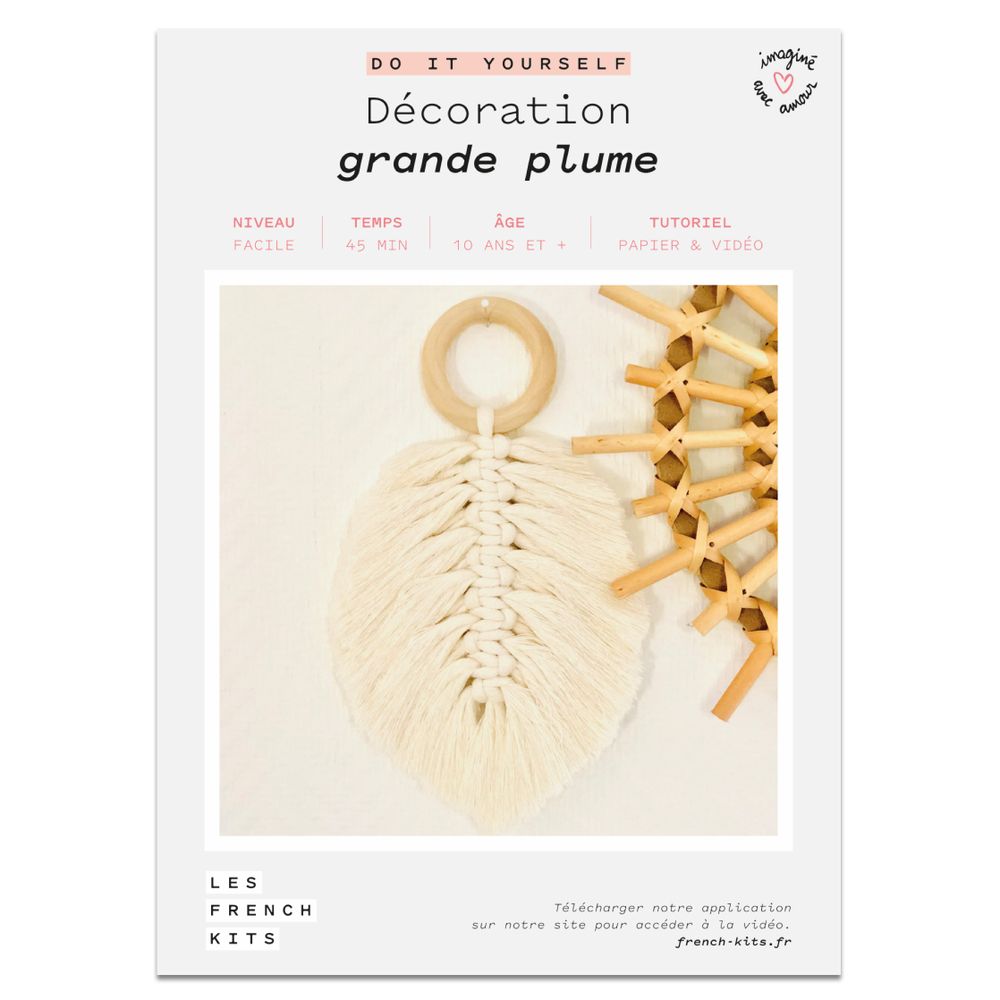 Other wall decoration - DIY Creative Kit - Decoration - Large Feather - FRENCH KITS