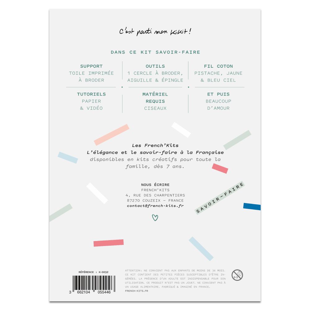 Cadeaux - Kit Broderie Green - Chaîne de Coeurs - FRENCH KITS