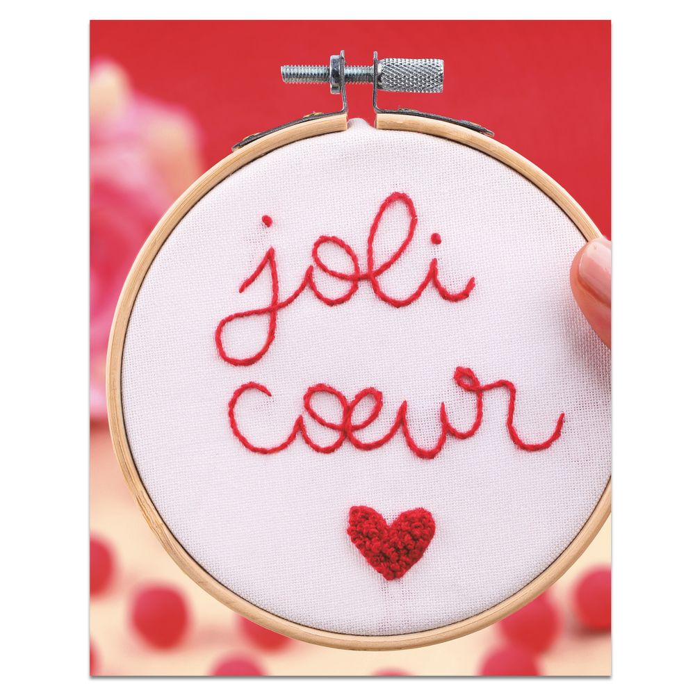 Loisirs créatifs pour enfant - Kit Broderie décorative - Joli Cœur - FRENCH KITS