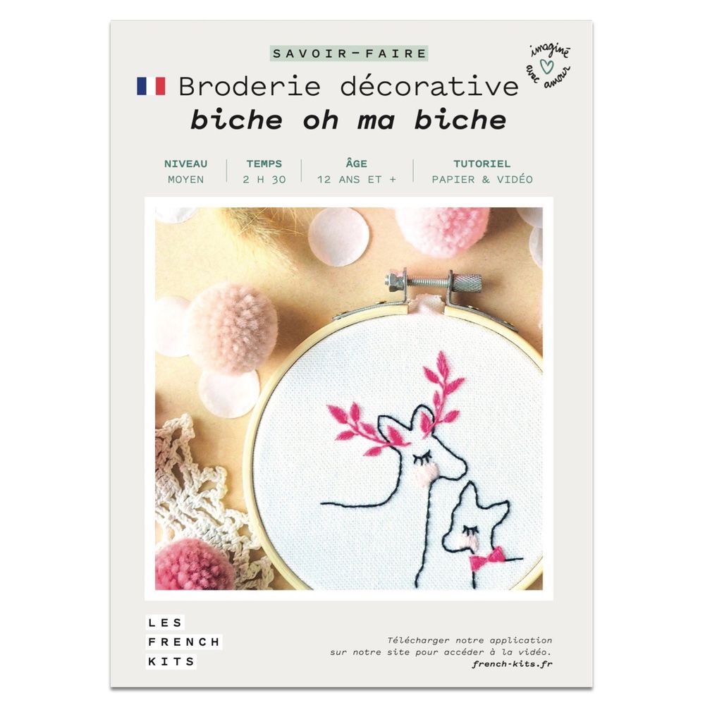 Decorative objects - Decorative Embroidery Kit - Deers - FRENCH KITS