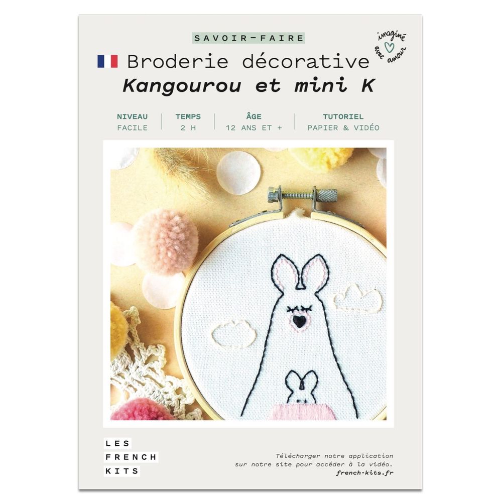 Decorative objects - Decorative Embroidery Kit - Kangaroo - FRENCH KITS