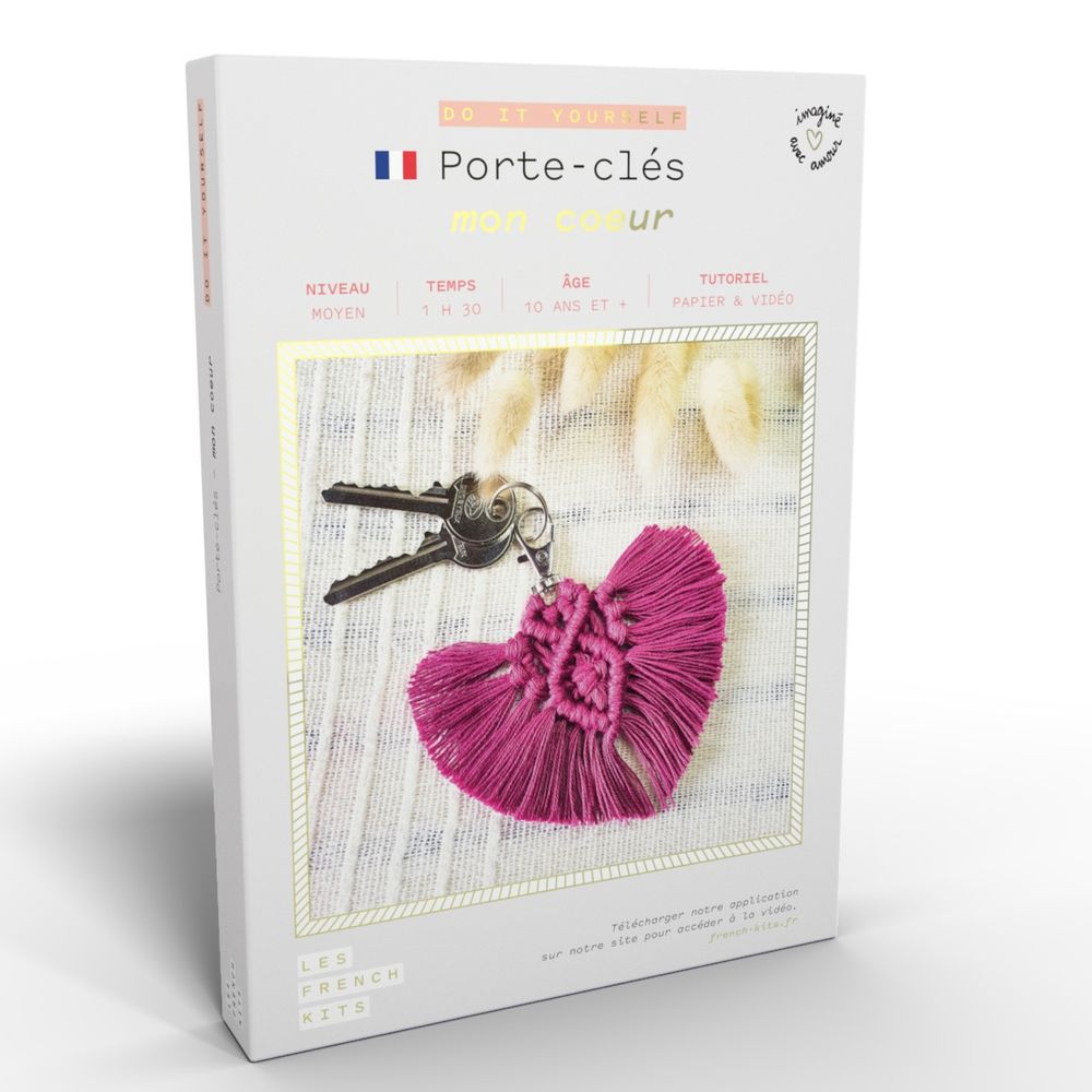 Objets de décoration - Kit créatif DIY - Porte clés - Cœur - FRENCH KITS