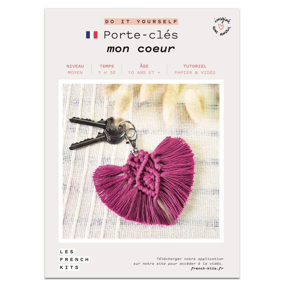 Objets de décoration - Kit créatif DIY - Porte clés - Cœur - FRENCH KITS
