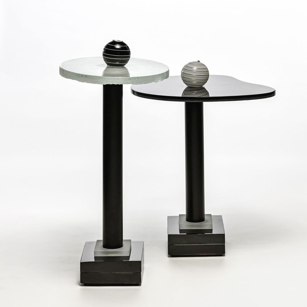 Pièces uniques - Tables basses en verre d'art B&W Fables - BARANSKA DESIGN