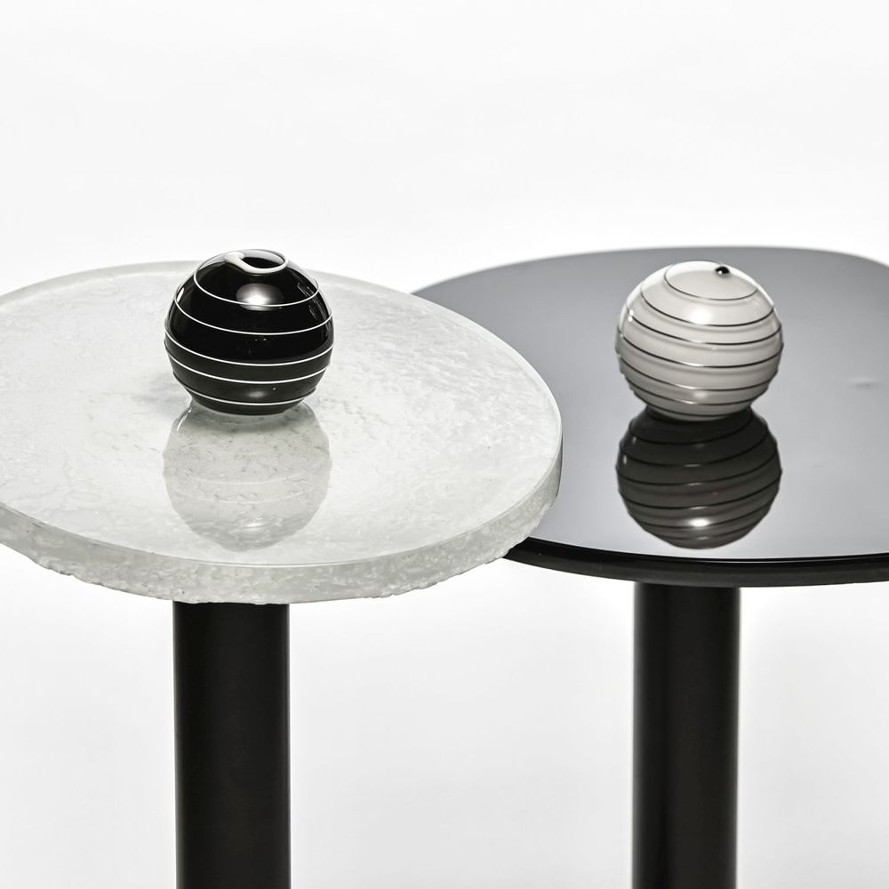 Pièces uniques - Tables basses en verre d'art B&W Fables - BARANSKA DESIGN
