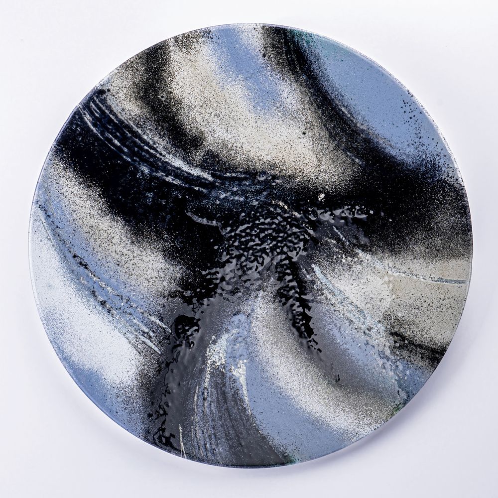 Mirrors - Moon Shadow handmade art glass mirror - BARANSKA DESIGN