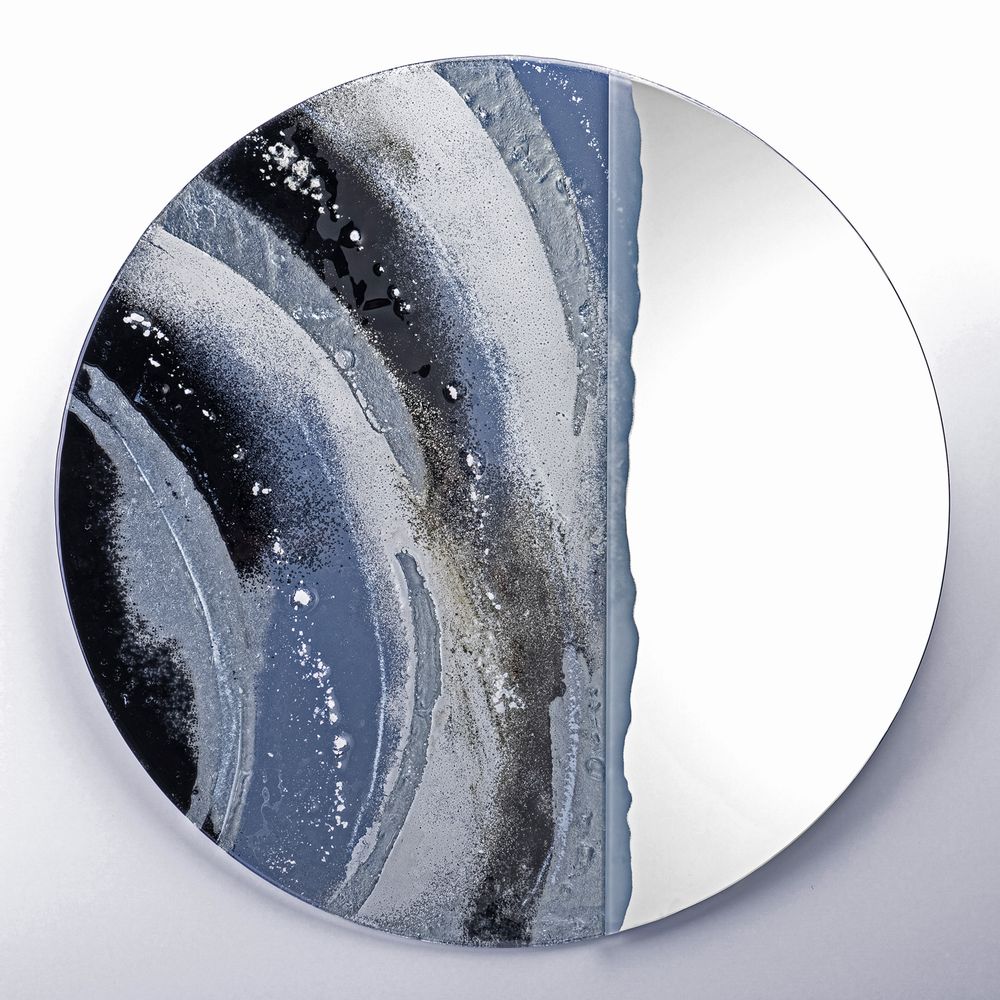 Mirrors - Moon Shadow handmade art glass mirror - BARANSKA DESIGN
