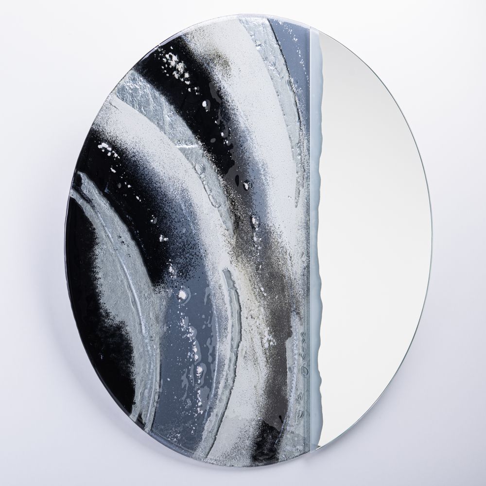 Mirrors - Moon Shadow handmade art glass mirror - BARANSKA DESIGN