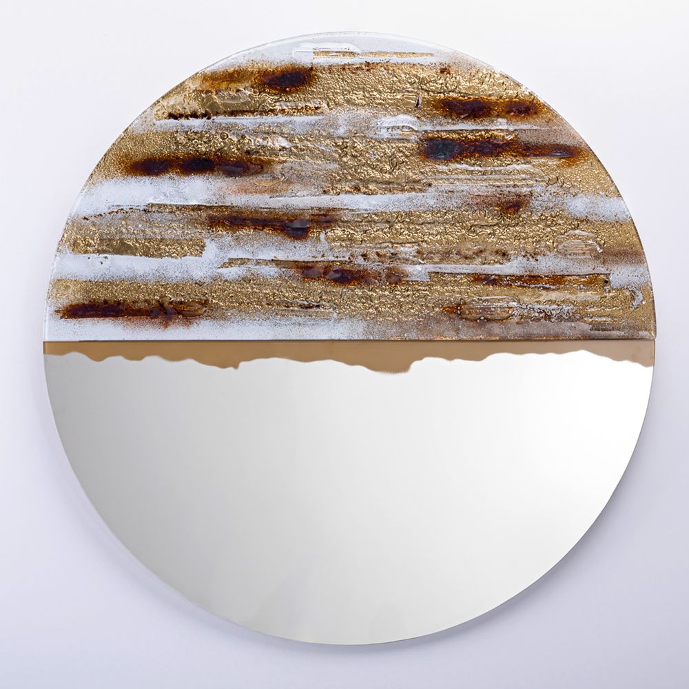 Miroirs - miroir artisanal en verre d'art Desert Sun - BARANSKA DESIGN