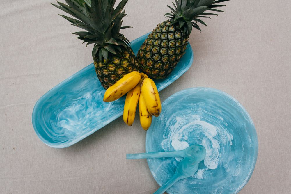 Design objects - Boat_bowl_Aqua - A TABLE AFFAIR