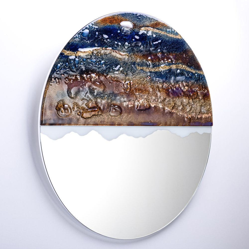 Design objects - ART glass handmade mirror Sunset - BARANSKA DESIGN