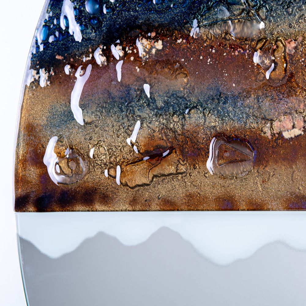Design objects - ART glass handmade mirror Sunset - BARANSKA DESIGN