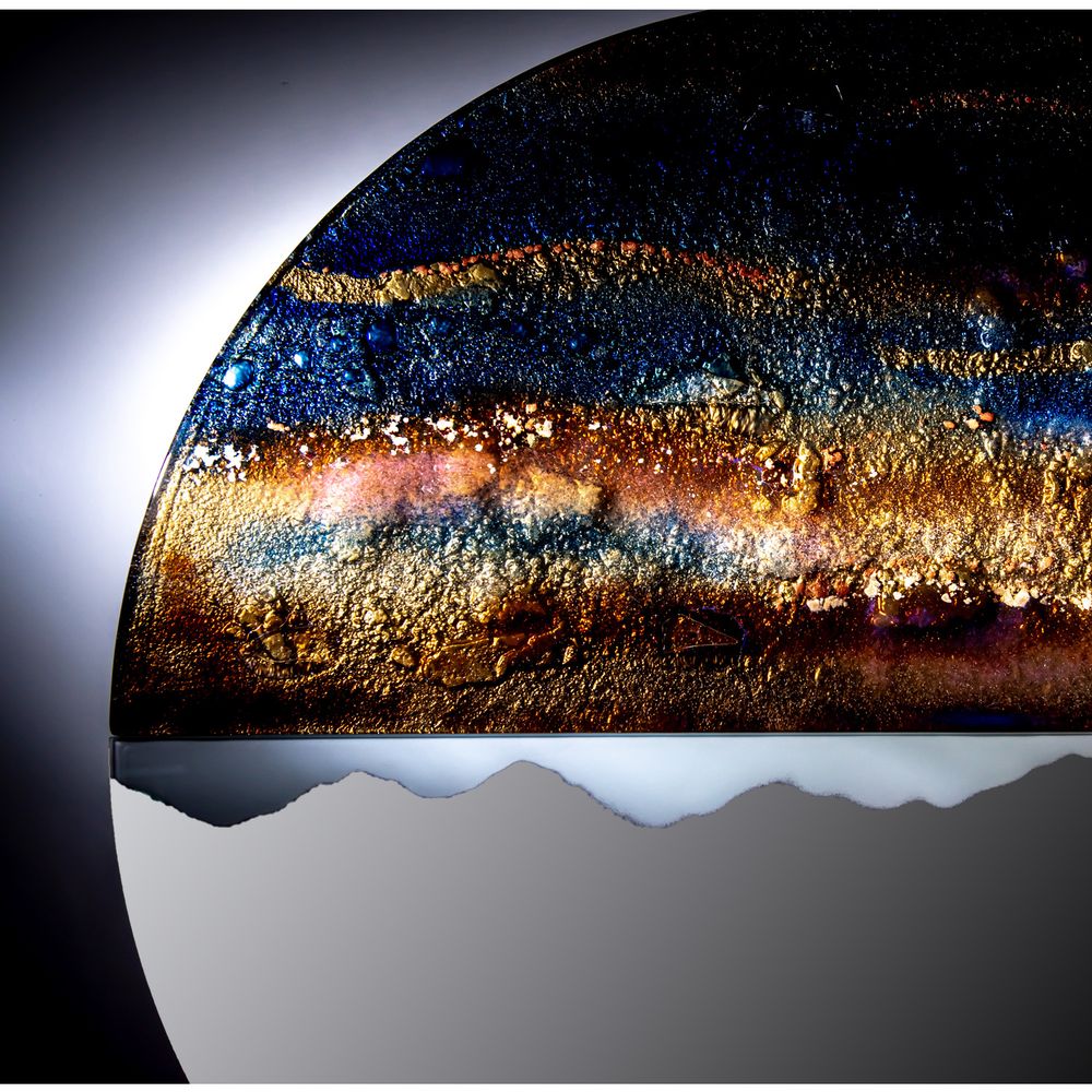 Design objects - ART glass handmade mirror Sunset - BARANSKA DESIGN