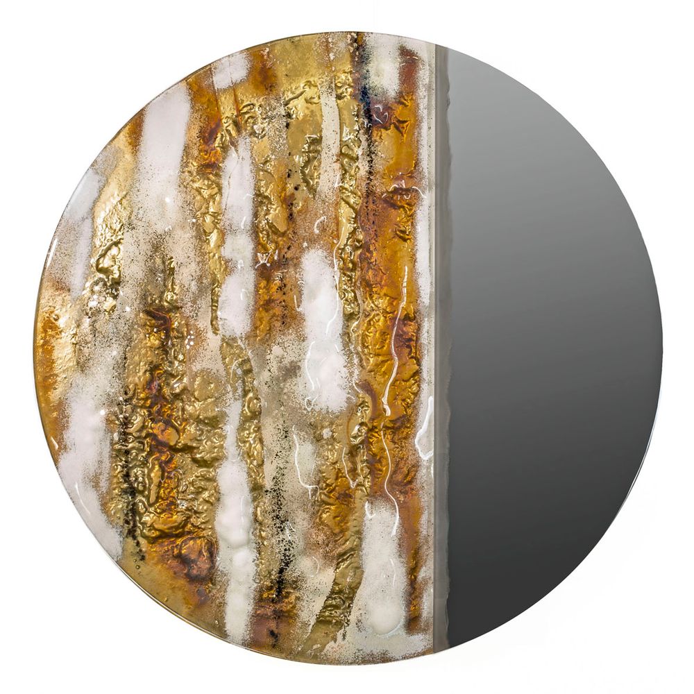 Objets design - Miroir artisanal en verre d'art Sunrise - BARANSKA DESIGN