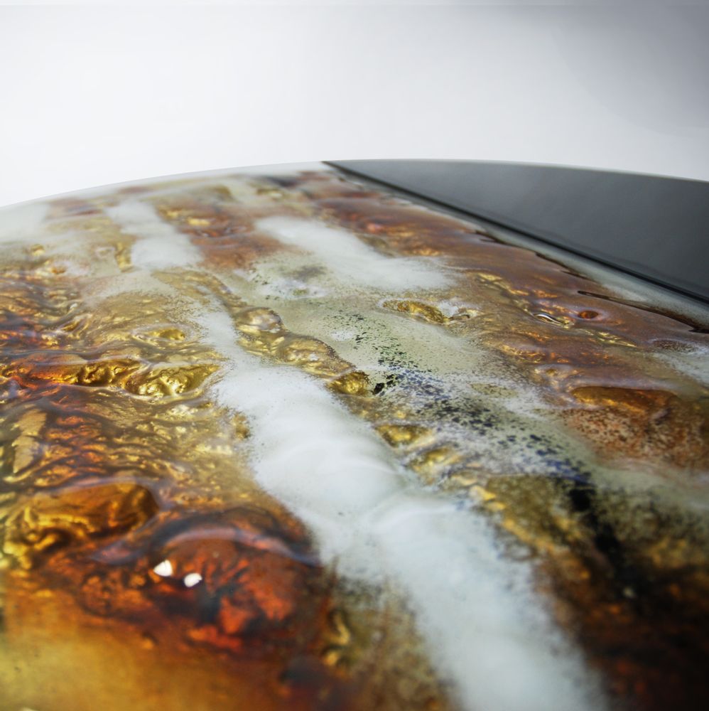 Objets design - Miroir artisanal en verre d'art Sunrise - BARANSKA DESIGN