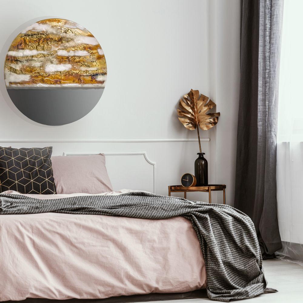 Objets design - Miroir artisanal en verre d'art Sunrise - BARANSKA DESIGN