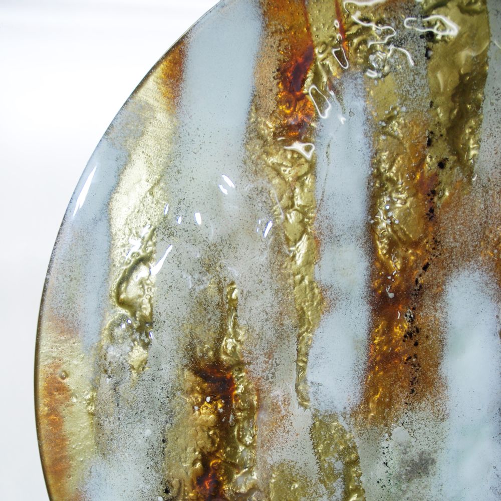 Objets design - Miroir artisanal en verre d'art Sunrise - BARANSKA DESIGN