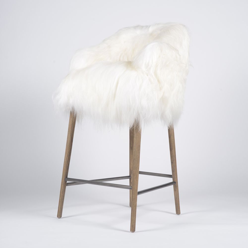 Chairs - YETI long haired bar chair - JOE SAYEGH PARIS