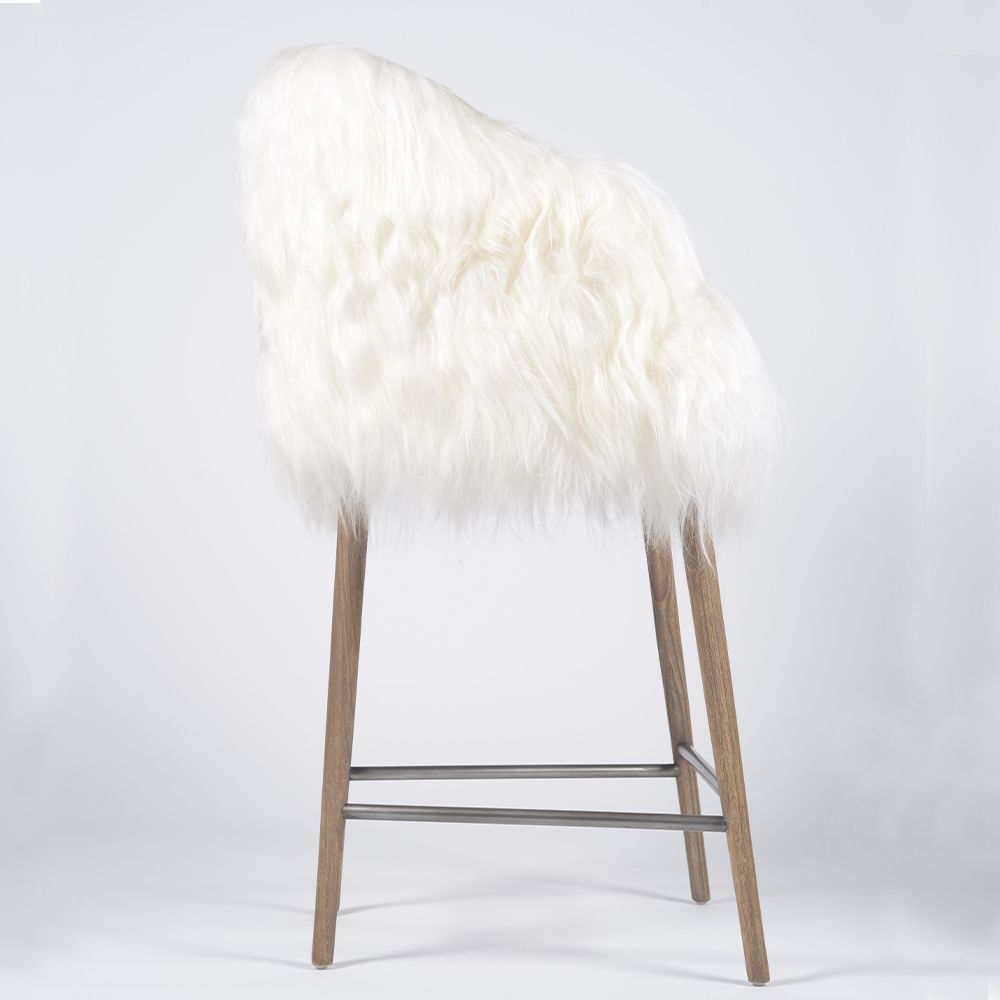 Chairs - YETI long haired bar chair - JOE SAYEGH PARIS
