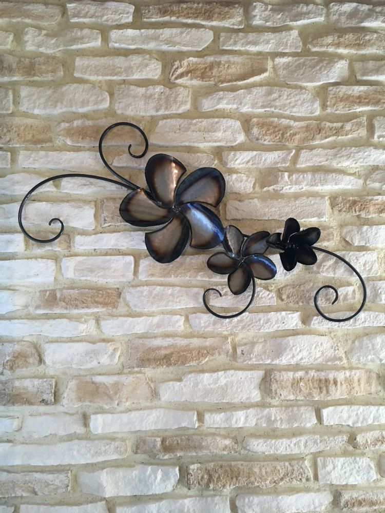 Other wall decoration - Wall decoration “Fleur Bleue” metal, wrought iron - BRICE RIVIÈRE CRÉATION