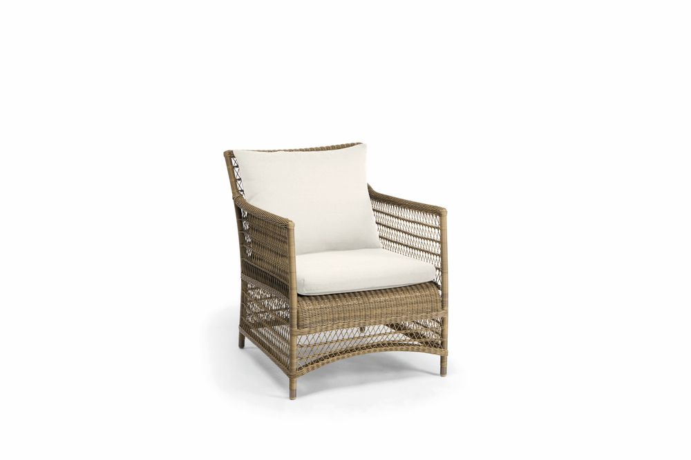 Lawn armchairs - Outdoor lounge chair, one seater wicker Malibu - MANUTTI
