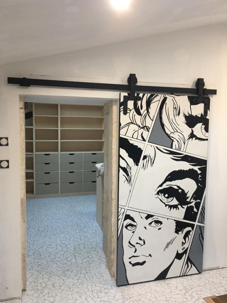 Walk-in closets - Door BLACK LOVE - SESAME OUVRE-TOI