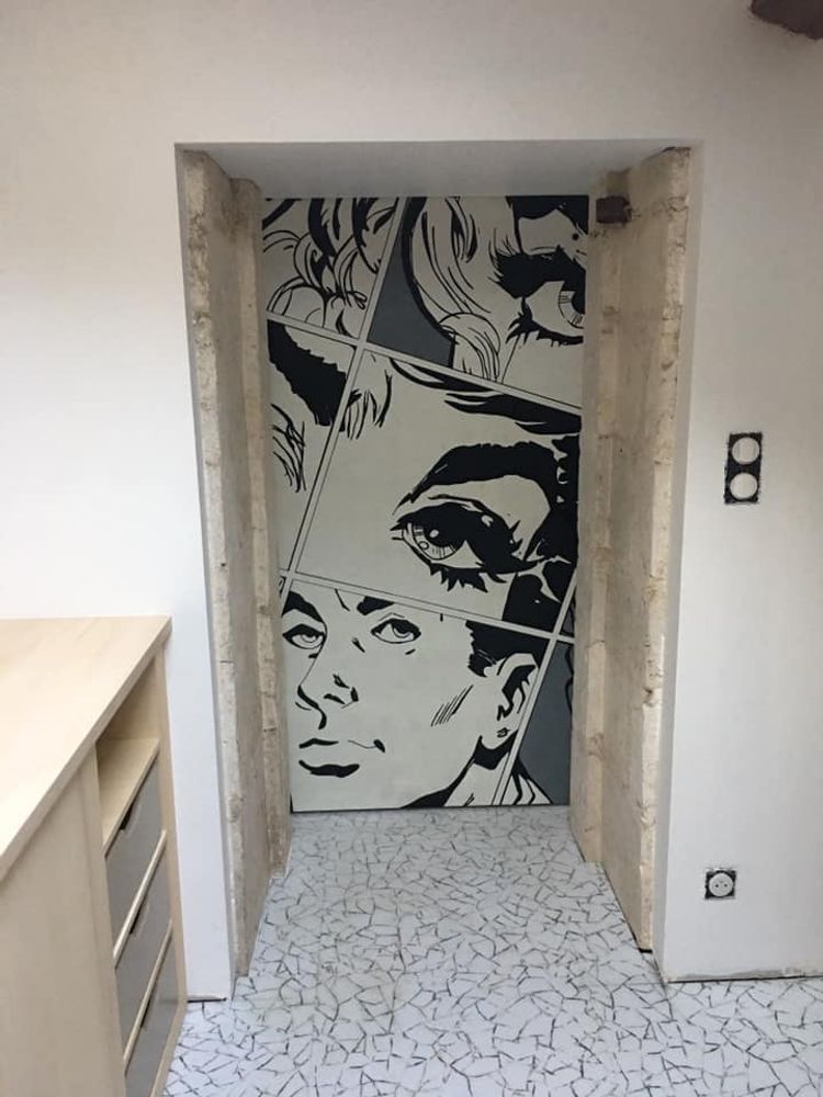 Walk-in closets - Door BLACK LOVE - SESAME OUVRE-TOI