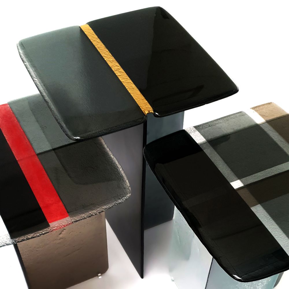 Design objects - So Coffee art glass side tables - BARANSKA DESIGN