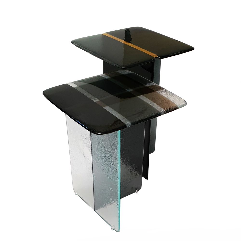 Design objects - So Coffee art glass side tables - BARANSKA DESIGN