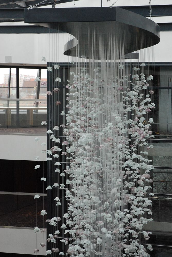 Suspensions - Lustres en verre d'art faits à la main sur mesure Sea Flowers - BARANSKA DESIGN