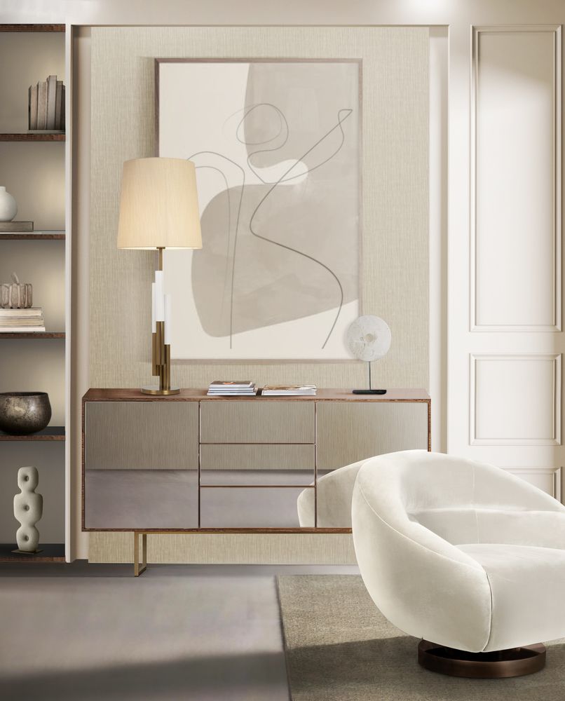 Office seating - MANSFIELD Armchair - CAFFE LATTE