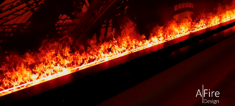 Hotel bedrooms - 150 cm Water Vapor Fireplace - AFIRE 3D Electric Insert PRESTIGE Design Decoration - AFIRE