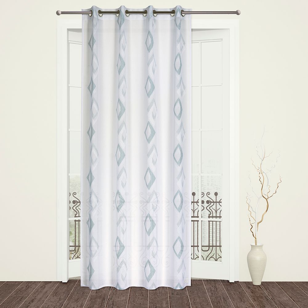 Rideaux et voilages - Panneau PAP - BIARRITZ Bleu vert - IPC DECO DELL'ARTE