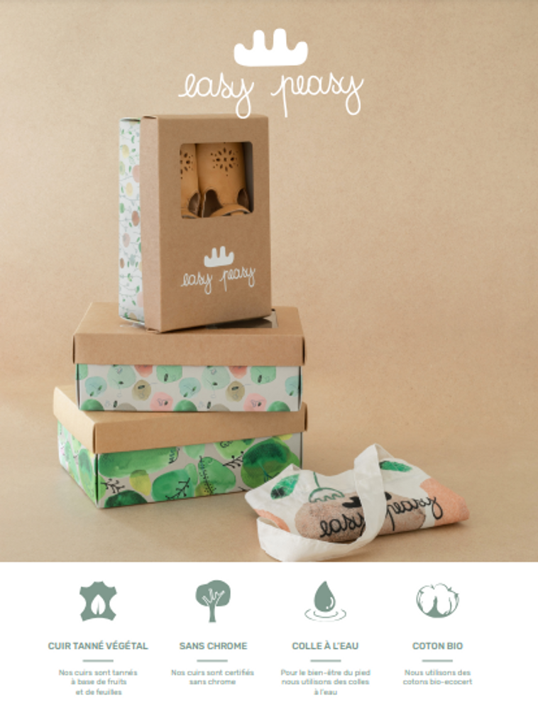 Chaussons et chaussures enfant - Chaussons en cuir Blumoo Triangle, Dino, liberty et Blublu River, Amour, Oxi, Palmette, Carreau - EASY PEASY