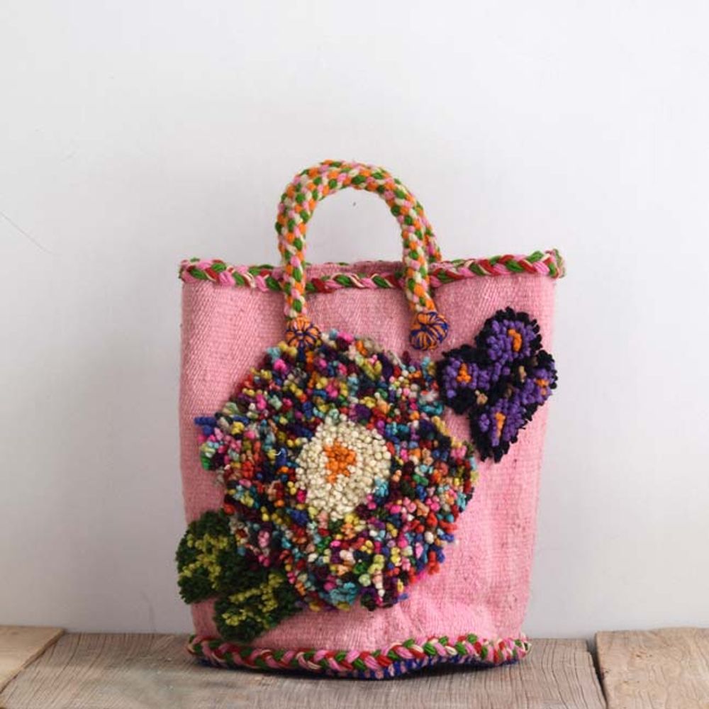 Bags and totes - "Nathalie's butterflies" - Basket - PO! PARIS