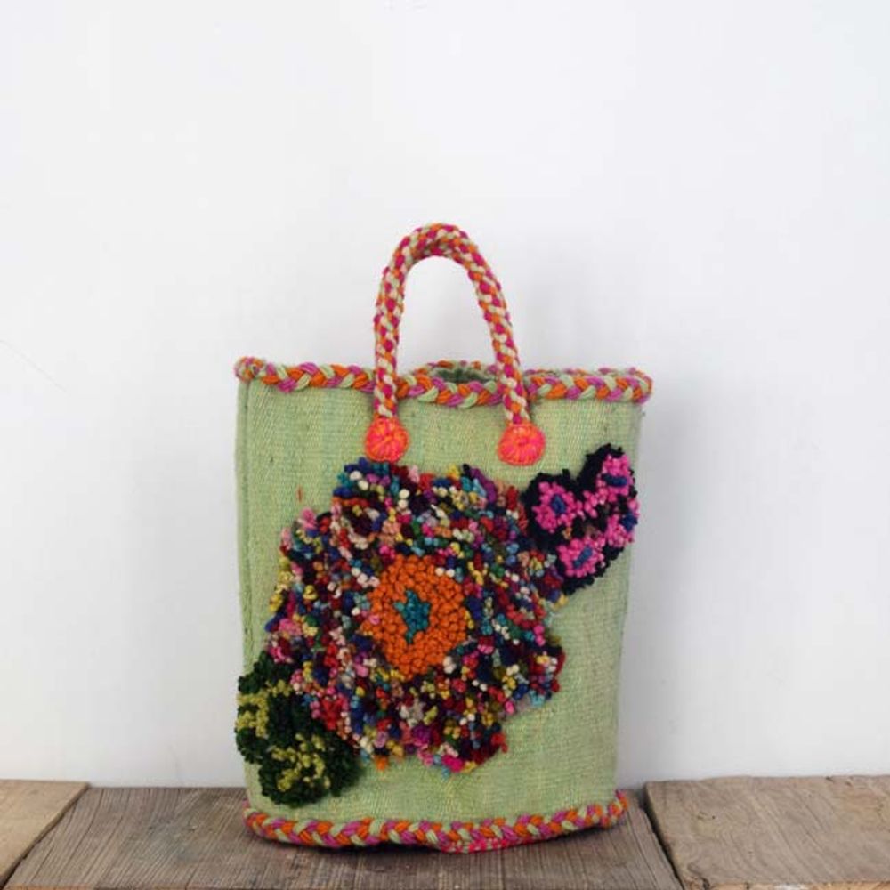 Bags and totes - "Nathalie's butterflies" - Basket - PO! PARIS