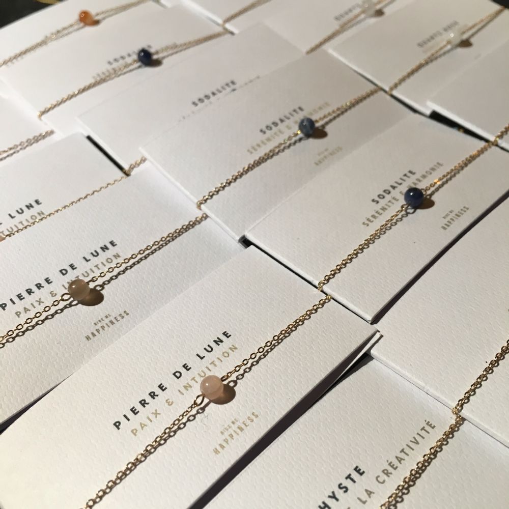 Bijoux - Bracelet lien Pierre de Lune - GIVE ME HAPPINESS