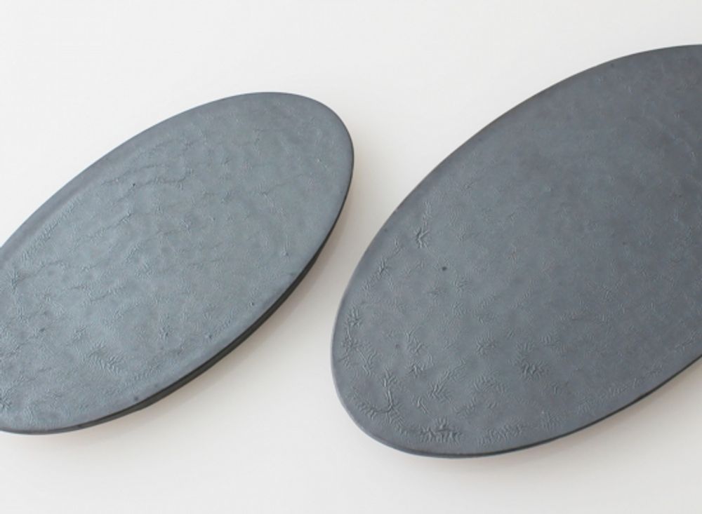 Assiettes de réception - Plaque plate ovale 300／Plaque plate ovale 300-YUKI - TSUKI YASUDAKAWARA JAPAN