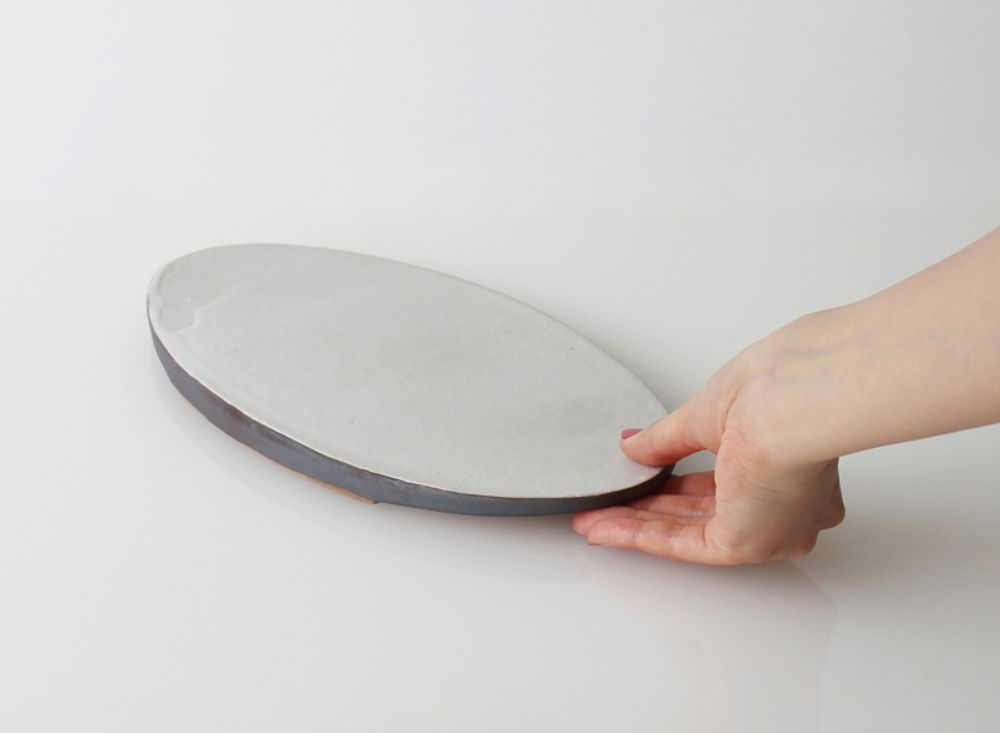 Assiettes de réception - Plaque plate ovale 300／Plaque plate ovale 300-YUKI - TSUKI YASUDAKAWARA JAPAN