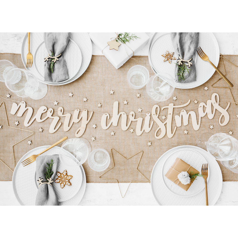 Objets de décoration - Chemin de table en mousseline, crème claire, 0.70x5m - PARTYDECO
