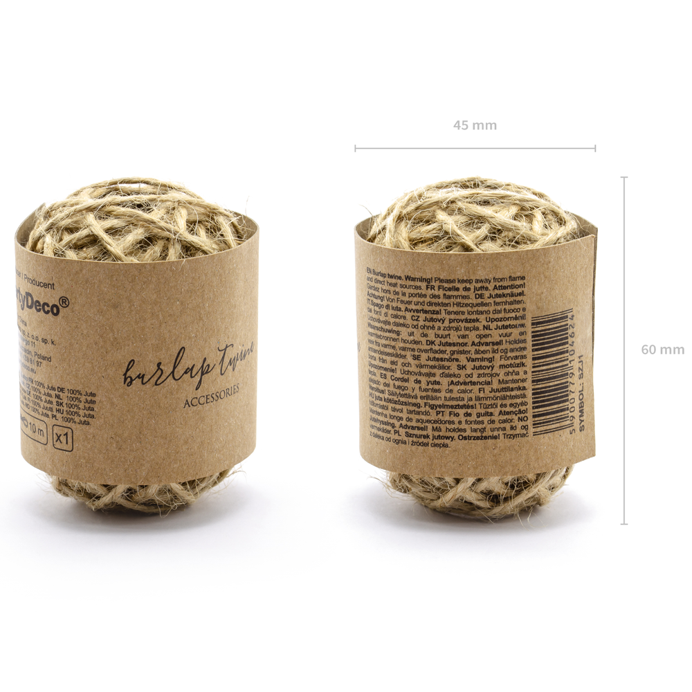 Other Christmas decorations - Jute twine, 10m - PARTYDECO