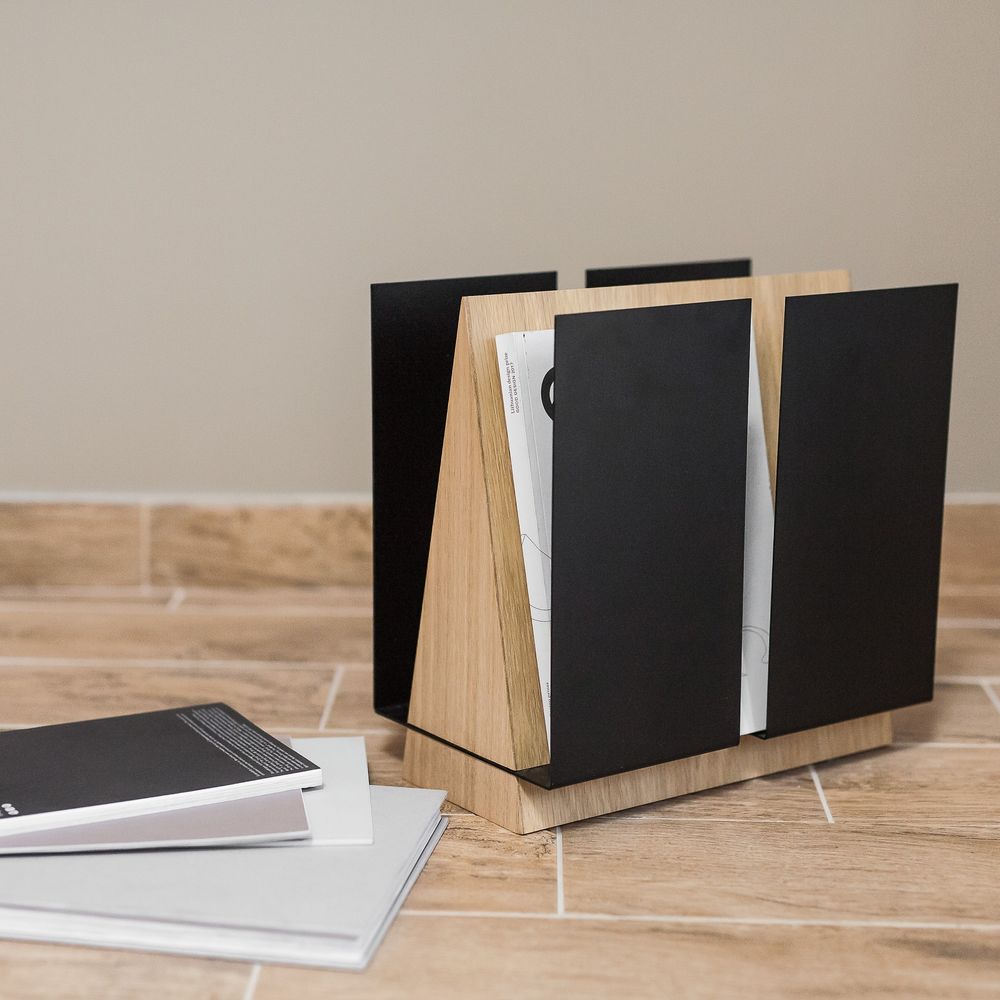 Work stations - Magazine rack WINGS | green, grey, black - NAMUOS