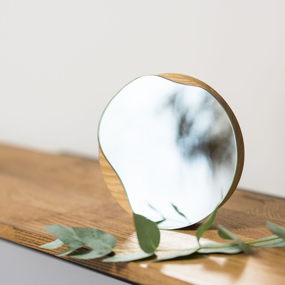 Miroirs - Miroir de table PUDDLE | bois de chêne ou noir - NAMUOS
