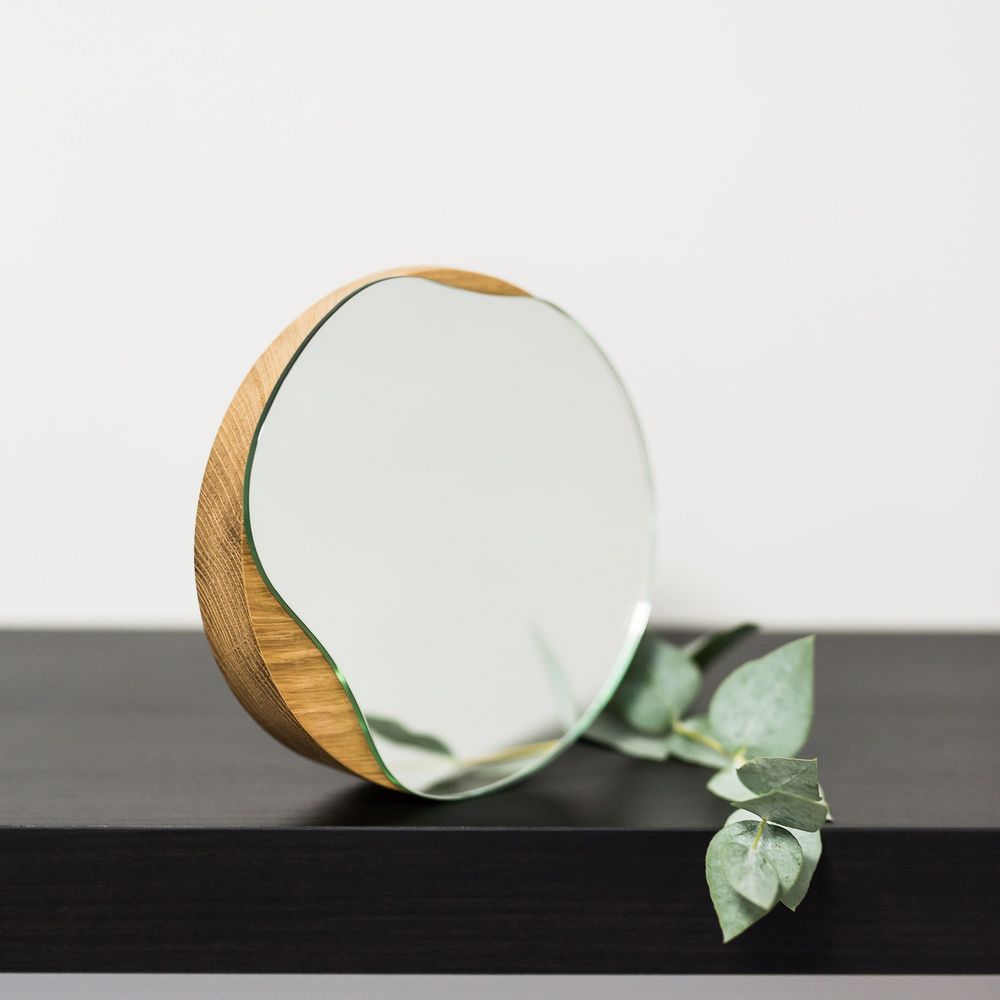 Miroirs - Miroir de table PUDDLE | bois de chêne ou noir - NAMUOS
