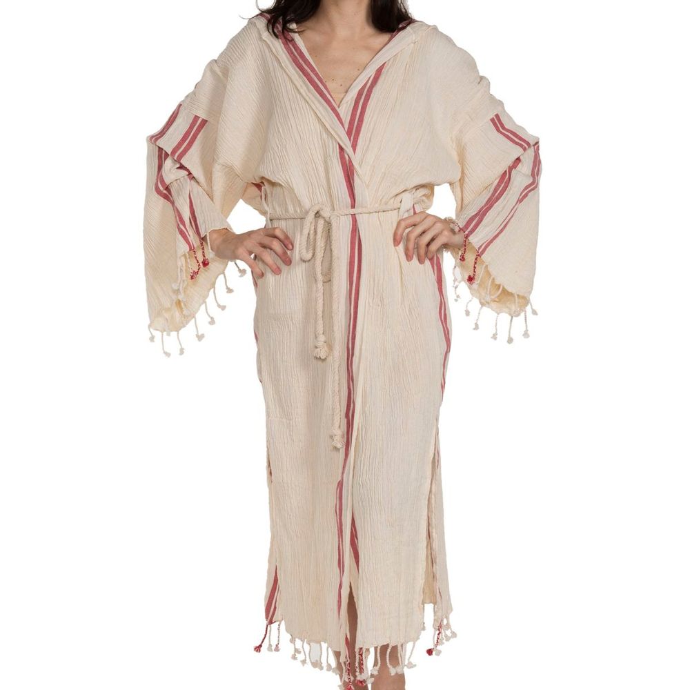 Bath towels - BUSE HOODED BATHROBE DRESSING GOWN COTTON HANDLOOMED - LALAY