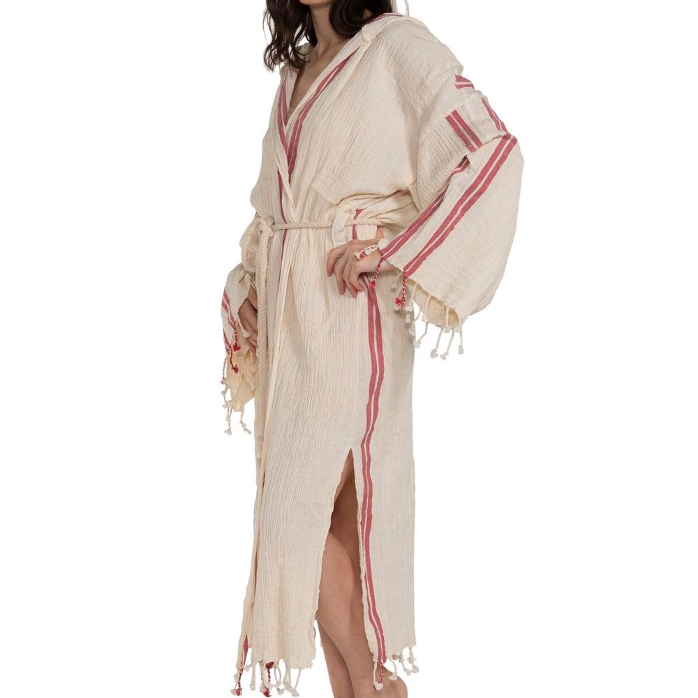 Bath towels - BUSE HOODED BATHROBE DRESSING GOWN COTTON HANDLOOMED - LALAY