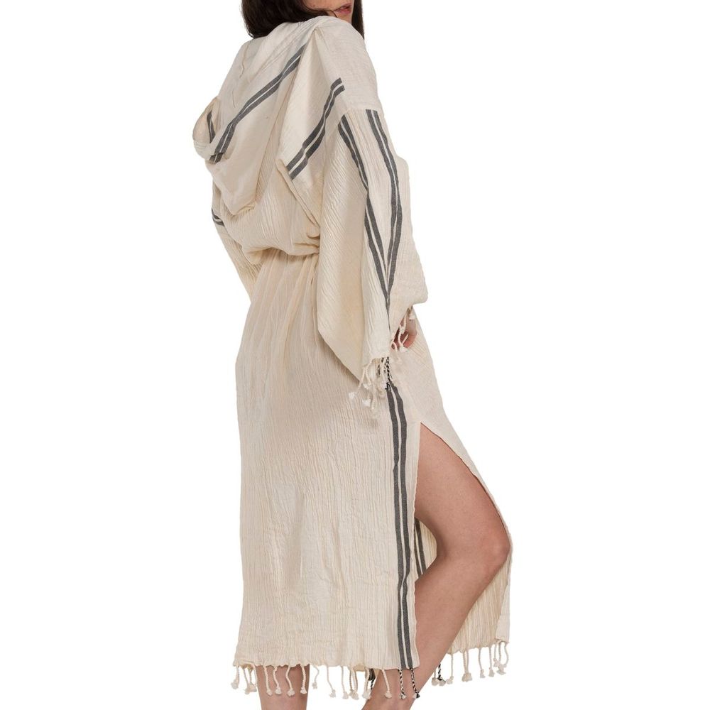 Bath towels - BUSE HOODED BATHROBE DRESSING GOWN COTTON HANDLOOMED - LALAY