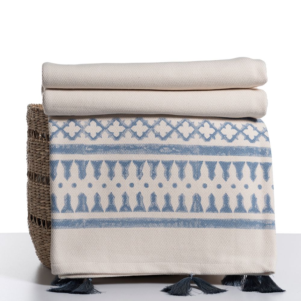 Plaids - COUVRE-LIT, HOUSSE DE CANAPÉ, COTON IMPRIMÉ À LA MAIN, UNIQUE ET ÉLÉGANT - LALAY
