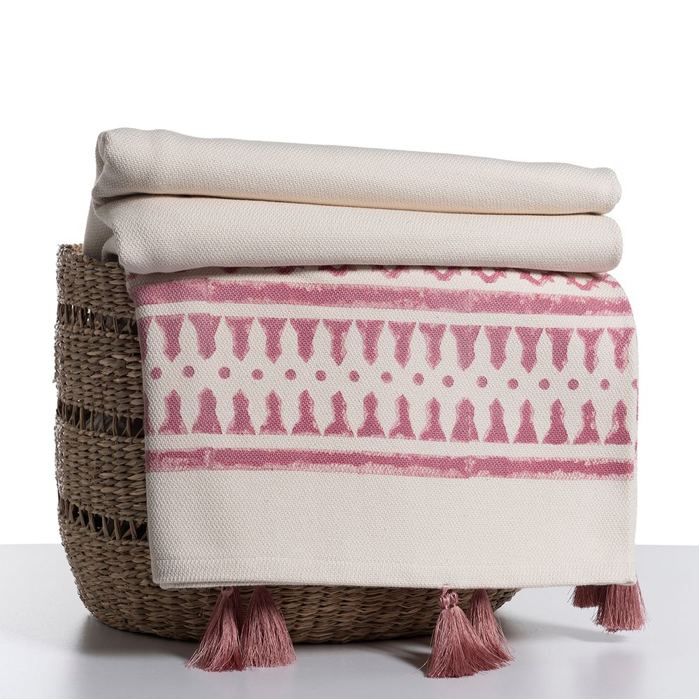 Plaids - COUVRE-LIT, HOUSSE DE CANAPÉ, COTON IMPRIMÉ À LA MAIN, UNIQUE ET ÉLÉGANT - LALAY