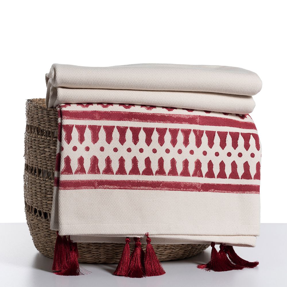 Plaids - COUVRE-LIT, HOUSSE DE CANAPÉ, COTON IMPRIMÉ À LA MAIN, UNIQUE ET ÉLÉGANT - LALAY